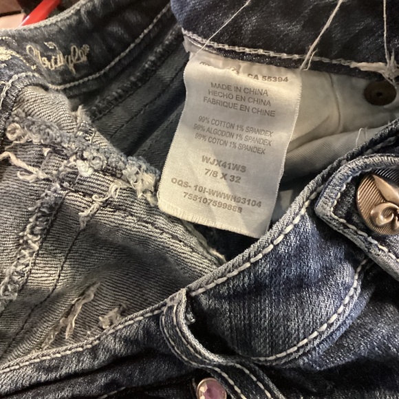 Wrangler Rock 47 Jeans  7/8 32 boot cut low rise - Picture 3 of 3
